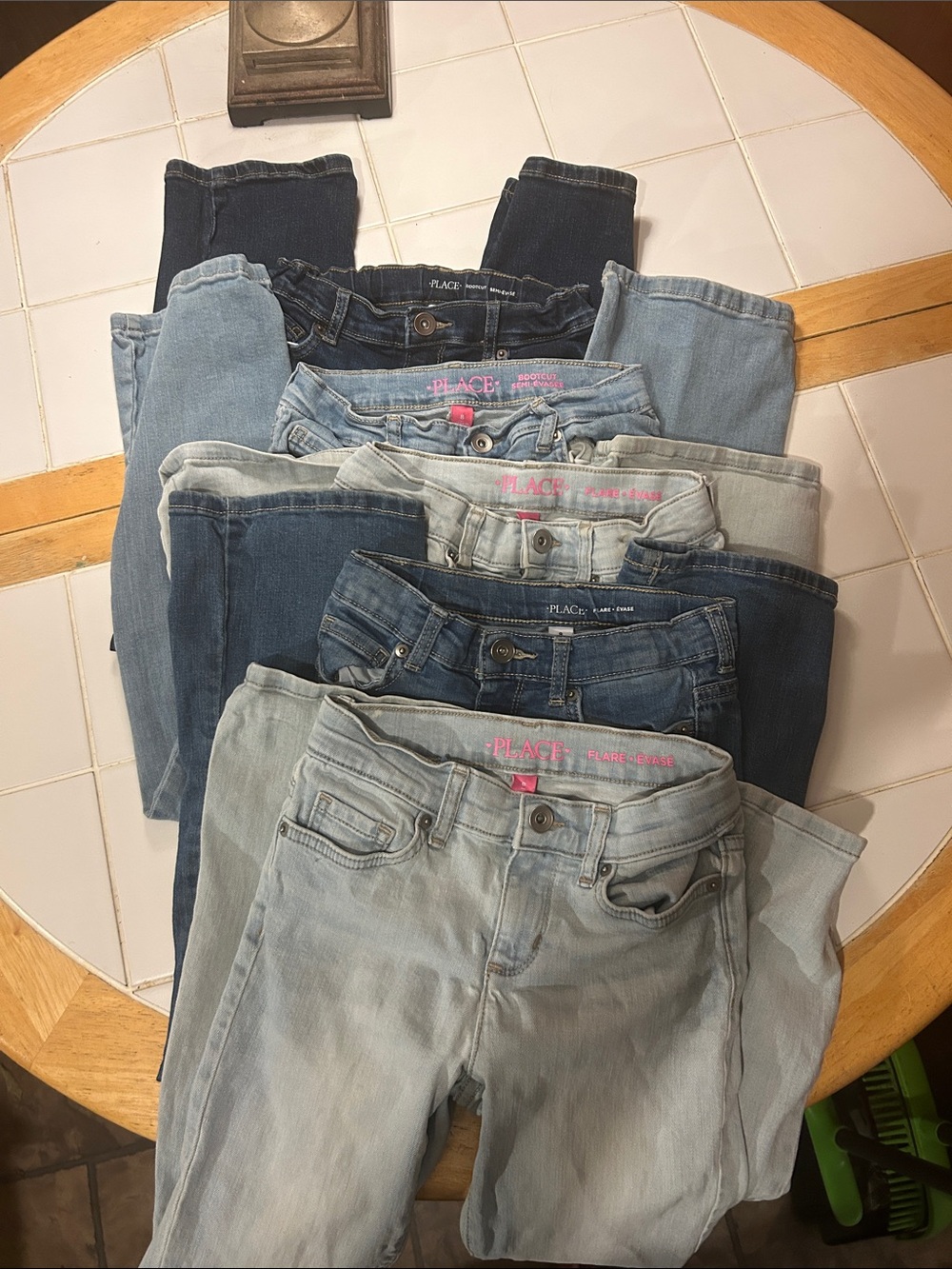 The Children's Place Girls' Multi-Blue Denim Jeans Set